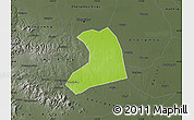 Physical Map of Xinzheng, darken, semi-desaturated