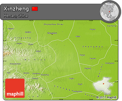 Physical Map of Xinzheng