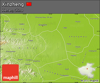 Physical Map of Xinzheng