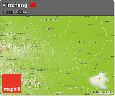 Physical Map of Xinzheng