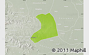 Physical Map of Xinzheng, lighten, semi-desaturated