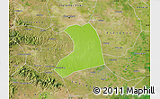 Physical Map of Xinzheng, satellite outside