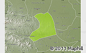 Physical Map of Xinzheng, semi-desaturated