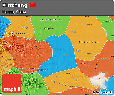 Political Map of Xinzheng