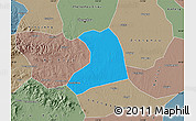 Political Map of Xinzheng, semi-desaturated