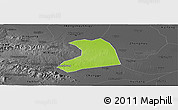 Physical Panoramic Map of Xinzheng, darken, desaturated