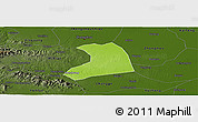 Physical Panoramic Map of Xinzheng, darken