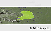 Physical Panoramic Map of Xinzheng, darken, semi-desaturated