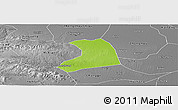 Physical Panoramic Map of Xinzheng, desaturated