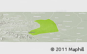 Physical Panoramic Map of Xinzheng, lighten, semi-desaturated