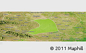 Physical Panoramic Map of Xinzheng, satellite outside