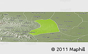 Physical Panoramic Map of Xinzheng, semi-desaturated
