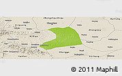 Physical Panoramic Map of Xinzheng, shaded relief outside