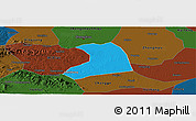 Political Panoramic Map of Xinzheng, darken