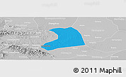 Political Panoramic Map of Xinzheng, lighten, desaturated