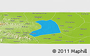 Political Panoramic Map of Xinzheng, physical outside