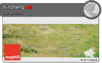 Satellite Panoramic Map of Xinzheng