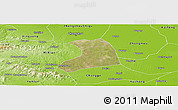 Satellite Panoramic Map of Xinzheng, physical outside
