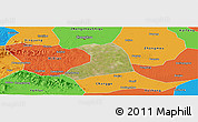 Satellite Panoramic Map of Xinzheng, political outside