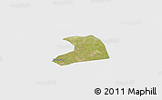 Satellite Panoramic Map of Xinzheng, single color outside