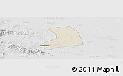 Shaded Relief Panoramic Map of Xinzheng, lighten, desaturated