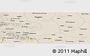 Shaded Relief Panoramic Map of Xinzheng