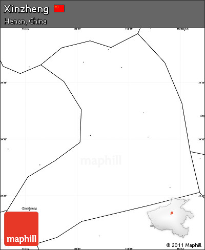 Blank Simple Map of Xinzheng
