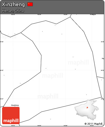 Blank Simple Map of Xinzheng