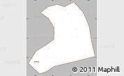 Gray Simple Map of Xinzheng, cropped outside