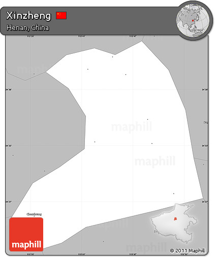 Gray Simple Map of Xinzheng