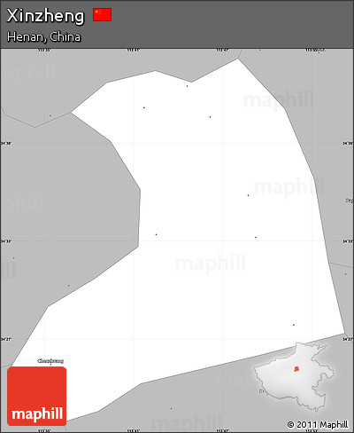 Gray Simple Map of Xinzheng