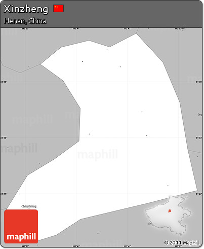 Gray Simple Map of Xinzheng