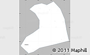 Gray Simple Map of Xinzheng, single color outside