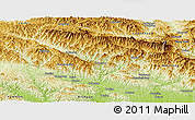 Physical Panoramic Map of Xixia