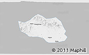 Gray 3D Map of Yu Xian, single color outside