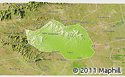 Physical 3D Map of Yu Xian, satellite outside