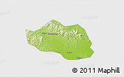 Physical 3D Map of Yu Xian, single color outside