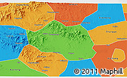 Political 3D Map of Yu Xian