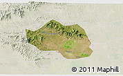Satellite 3D Map of Yu Xian, lighten