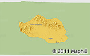 Savanna Style 3D Map of Yu Xian, single color outside
