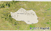 Shaded Relief 3D Map of Yu Xian, satellite outside