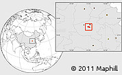 Blank Location Map of Yu Xian, highlighted country