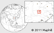 Blank Location Map of Yu Xian