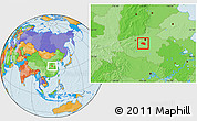 Political Location Map of Yu Xian
