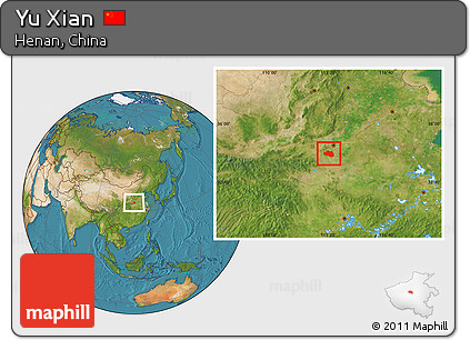 Satellite Location Map of Yu Xian