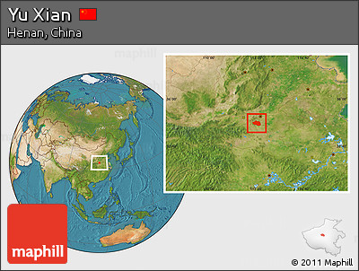 Satellite Location Map of Yu Xian