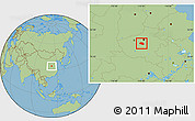 Savanna Style Location Map of Yu Xian