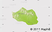 Physical Map of Yu Xian, cropped outside
