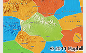 Physical Map of Yu Xian, political outside