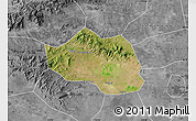 Satellite Map of Yu Xian, desaturated
